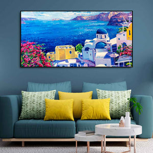 Premium Canvas Wall Painting of Greek Scenery