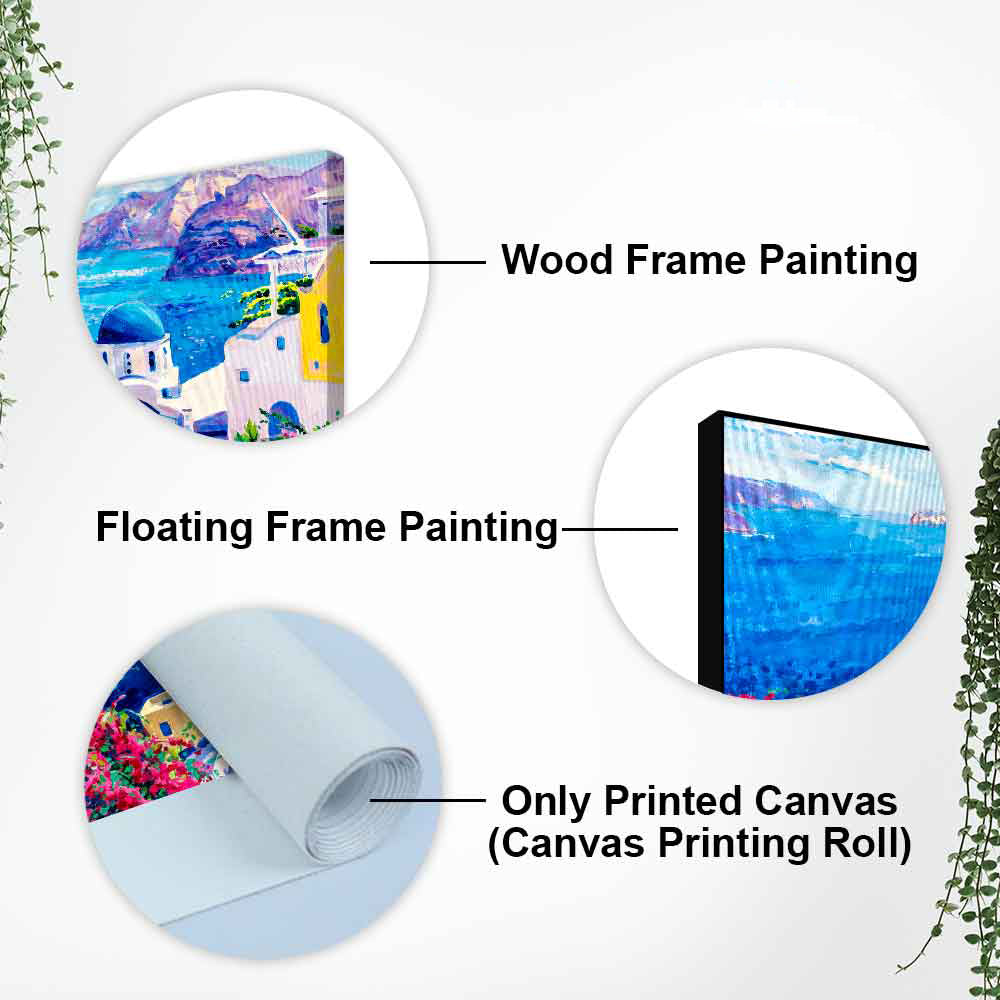 Premium Canvas Wall Painting of Greek Scenery