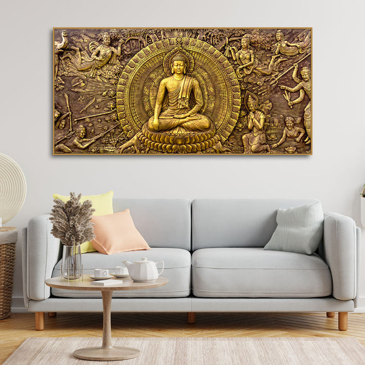 Shop Buddha Painting Canvas Wall Art at Vibecrafts