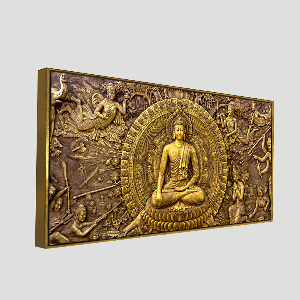 Premium Canvas Wall Painting of Lord Gautam Buddha