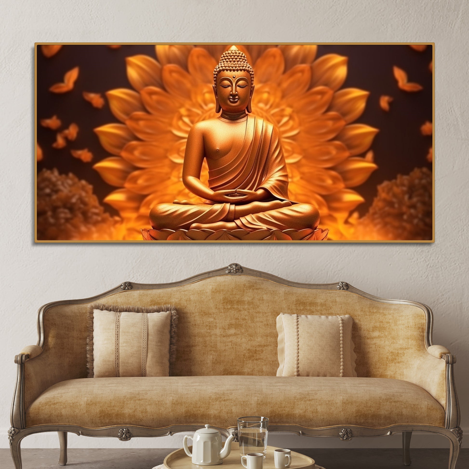 Premium Canvas Wall Painting of Meditating Lord Buddha