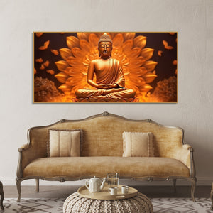 Premium Canvas Wall Painting of Meditating Lord Buddha