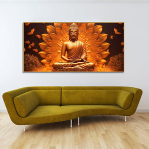 Premium Canvas Wall Painting of Meditating Lord Buddha