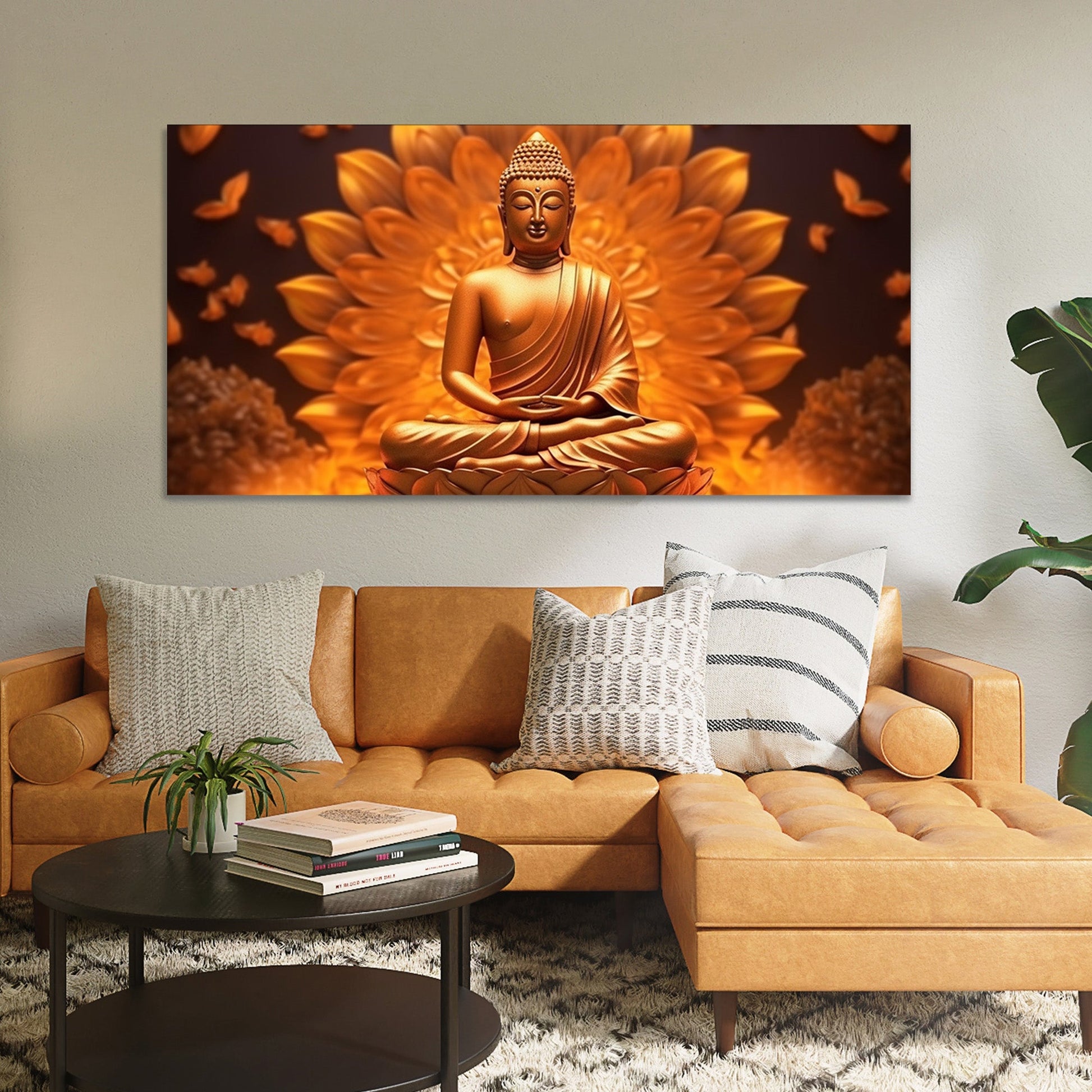 Premium Canvas Wall Painting of Meditating Lord Buddha