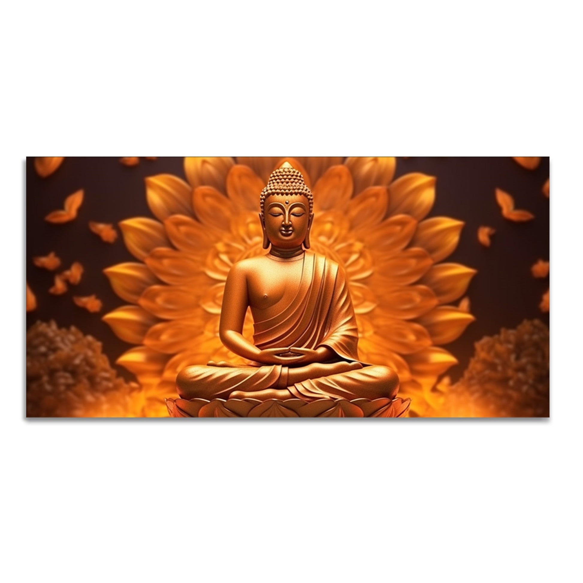 Premium Canvas Wall Painting of Meditating Lord Buddha