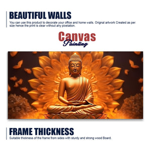 Premium Canvas Wall Painting of Meditating Lord Buddha