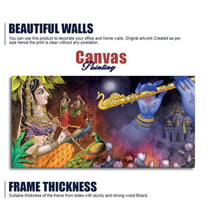 Premium Canvas Wall Painting of Radha Thinking About Shri Krishna