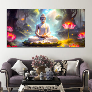 Premium Décor Buddha Wall Painting for Bedroom & Living Room