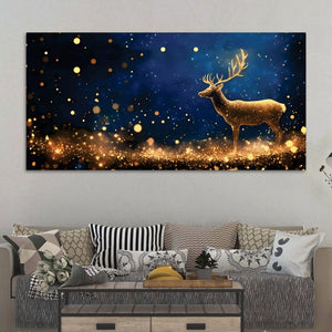 Premium Deer Canvas Wall Art Abstract Painting for Home Decor