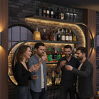 Premium Designer Bar Wall Shelf with LED Light