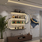 Premium Designer Bar Wall Shelf with LED Light