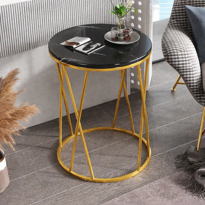 premium-designer-round-shaped-golden-artistic-side-table-with-black-marble