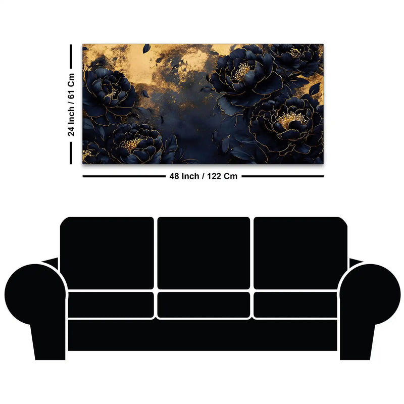 Premium Elegant Flower Canvas Painting for Bedroom Décor