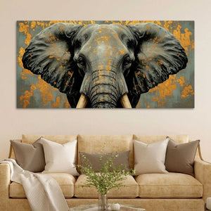 Premium Elephant Face Canvas Artwork Canvas Painting