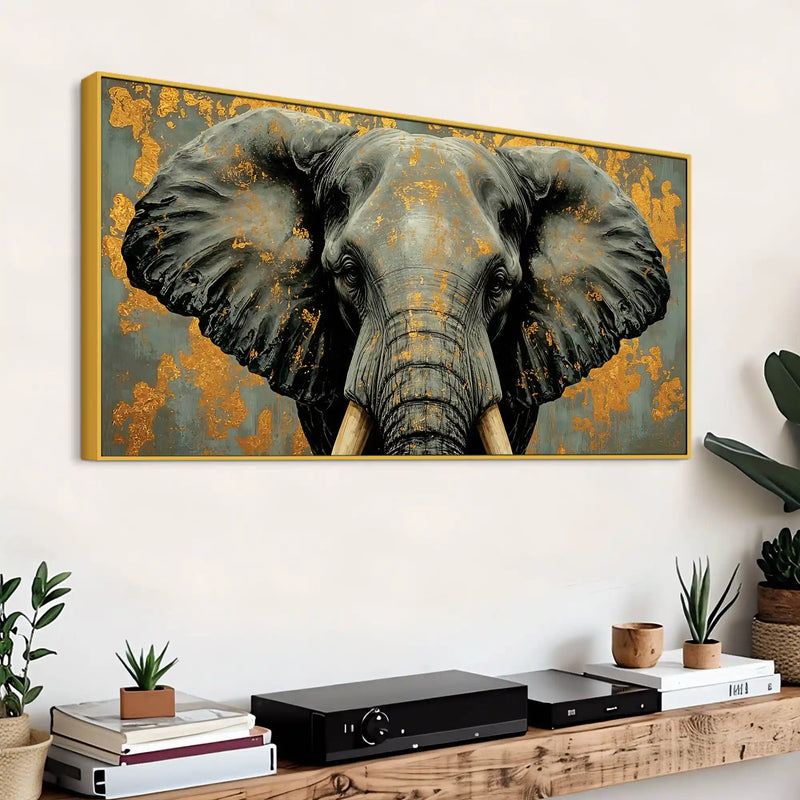 Premium Elephant Face Canvas Artwork Canvas Painting