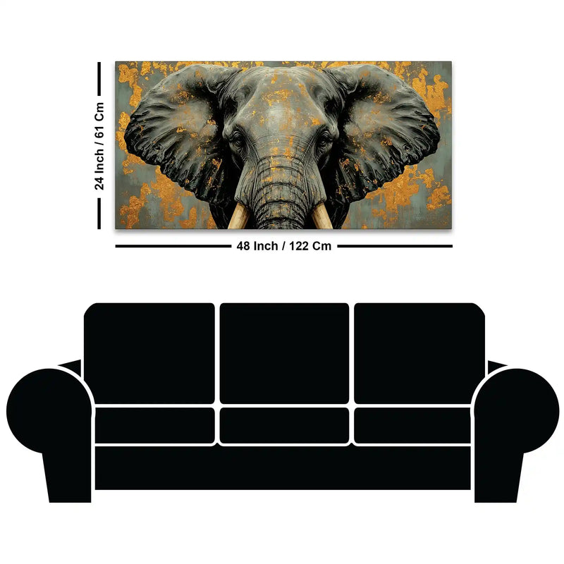 Premium Elephant Face Canvas Artwork Canvas Painting
