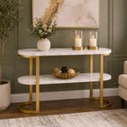 Premium Entryway Console Table with Marble Top