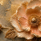 Premium Floral Crystal Floating Frame Wall Painting