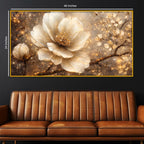 Premium Flower Crystal Glass Décor Wall Painting