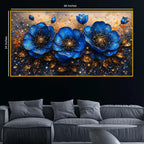 Premium Flower Crystal Glass Painting for Office & Home Décor