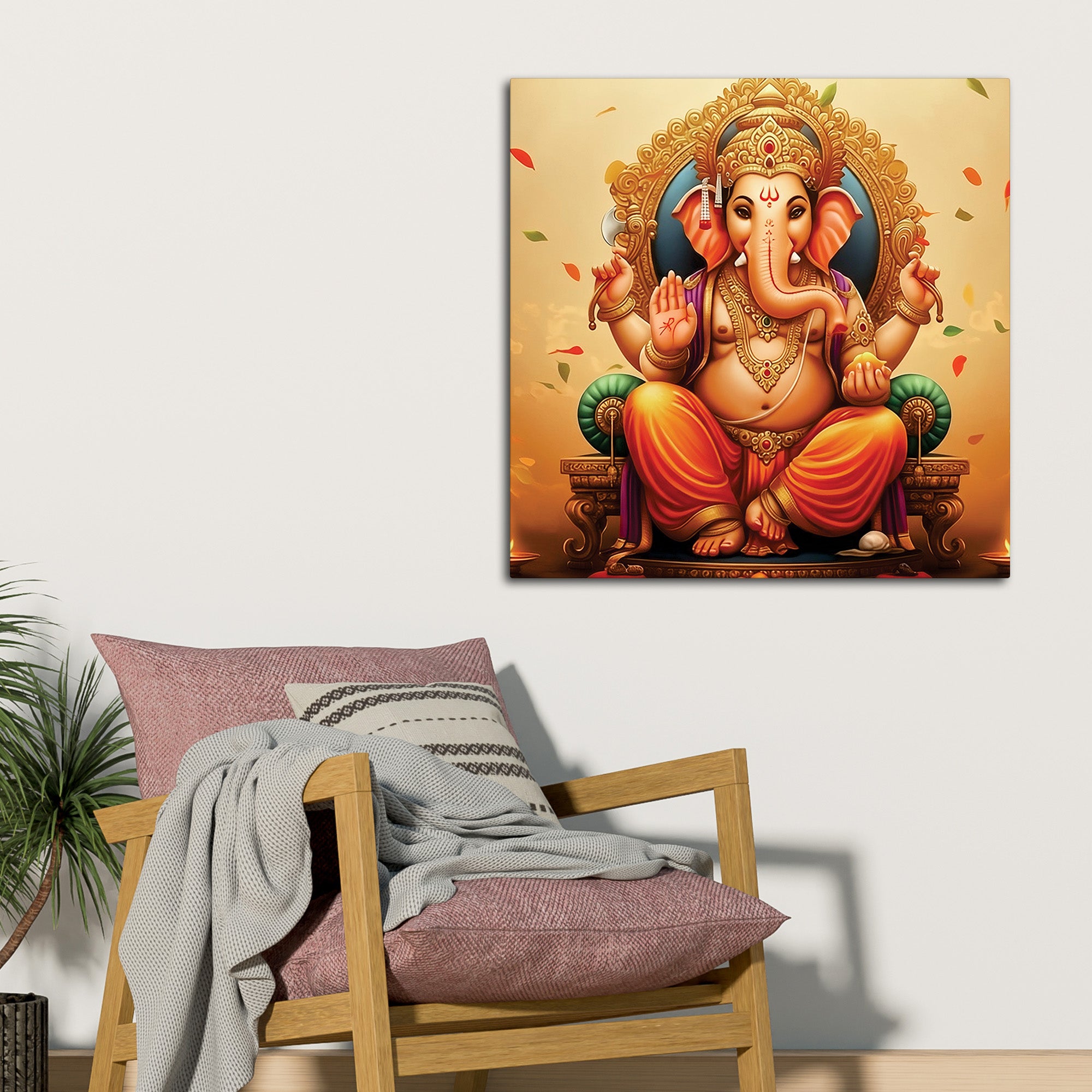 Premium Ganesh Ji Wall Art Painting