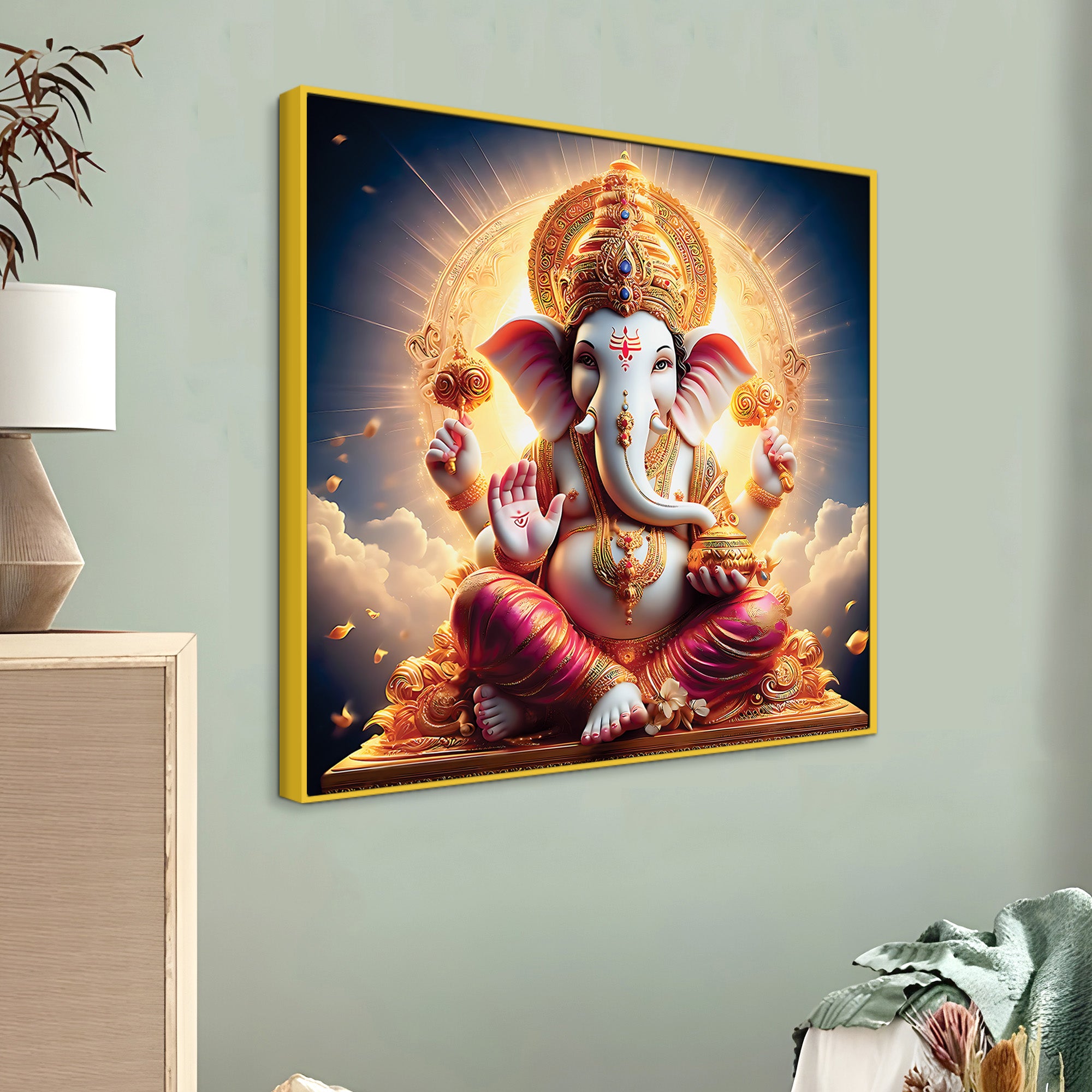 Premium Ganesh Ji Wall Artwork Painting