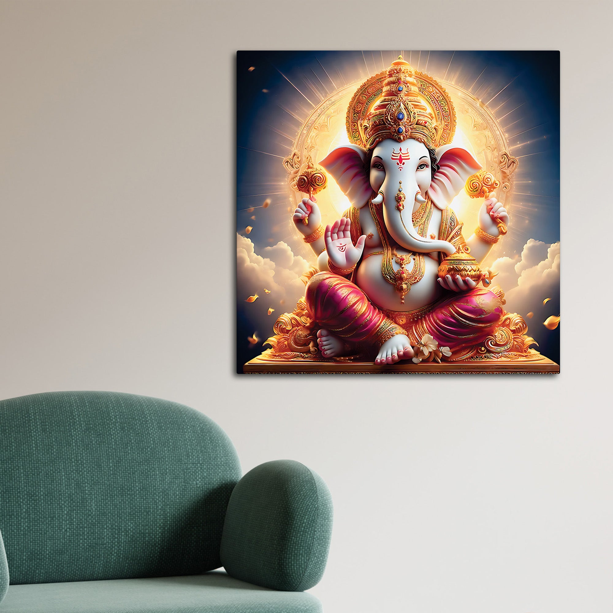 Premium Ganesh Ji Wall Artwork Painting