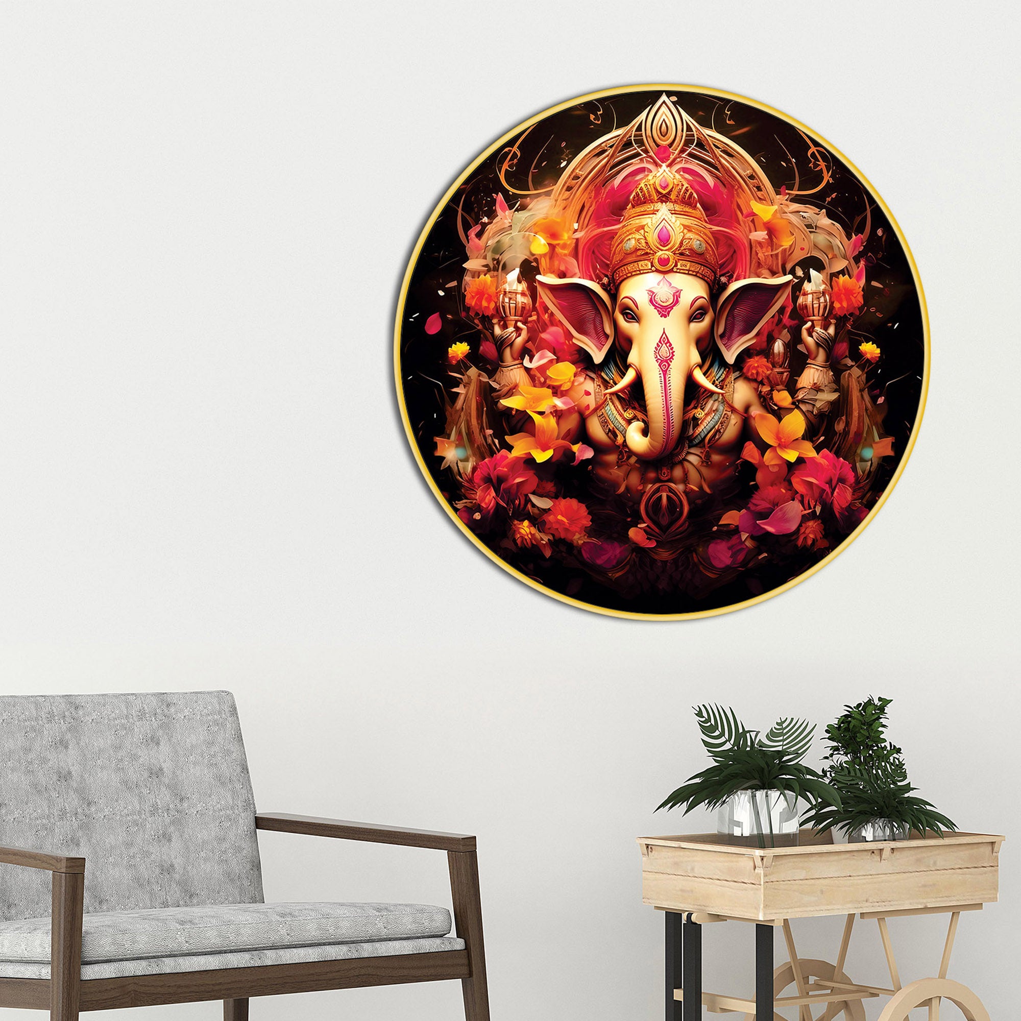 Premium Ganpati Bappa Spiritual Decor Painting