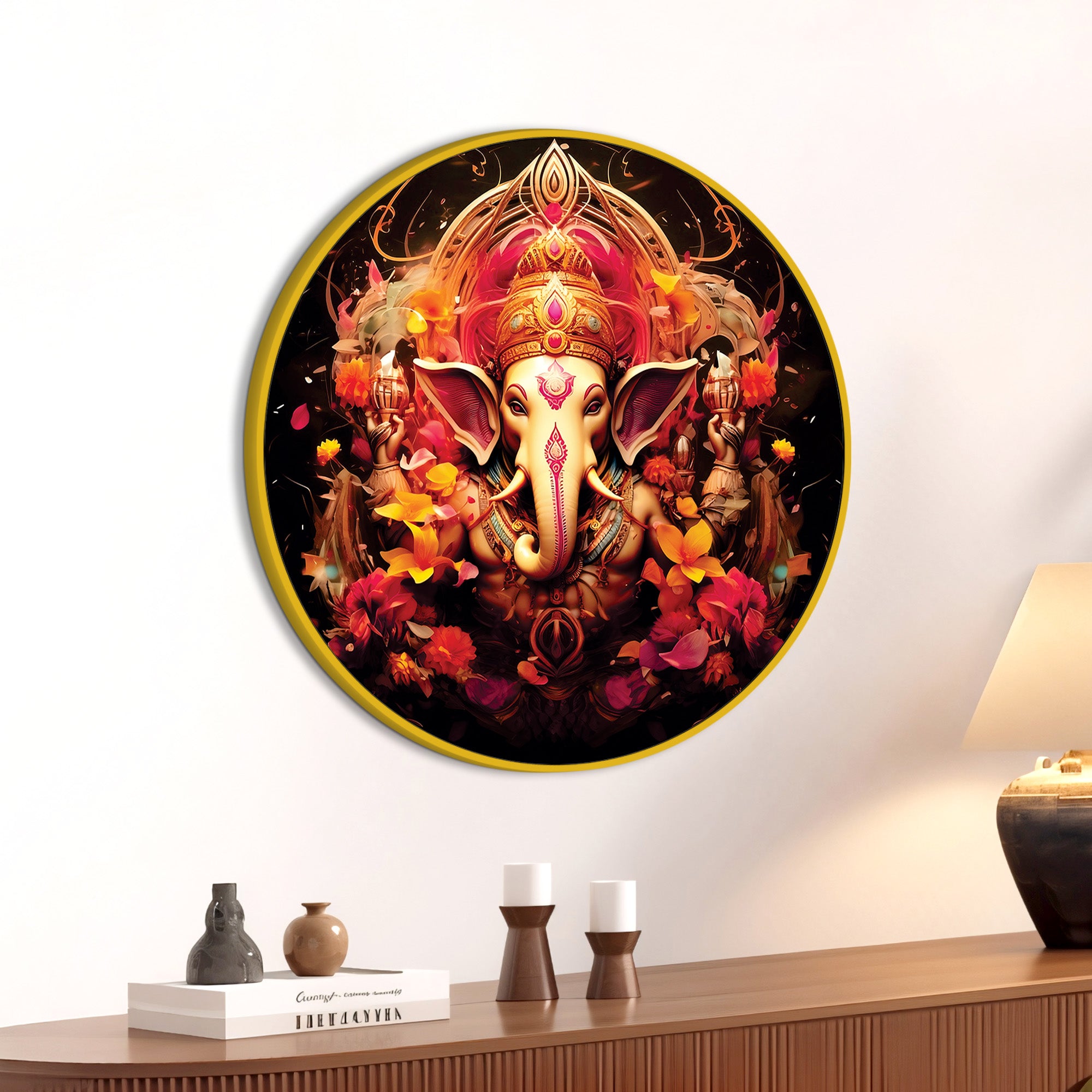 Premium Ganpati Bappa Spiritual Decor Painting