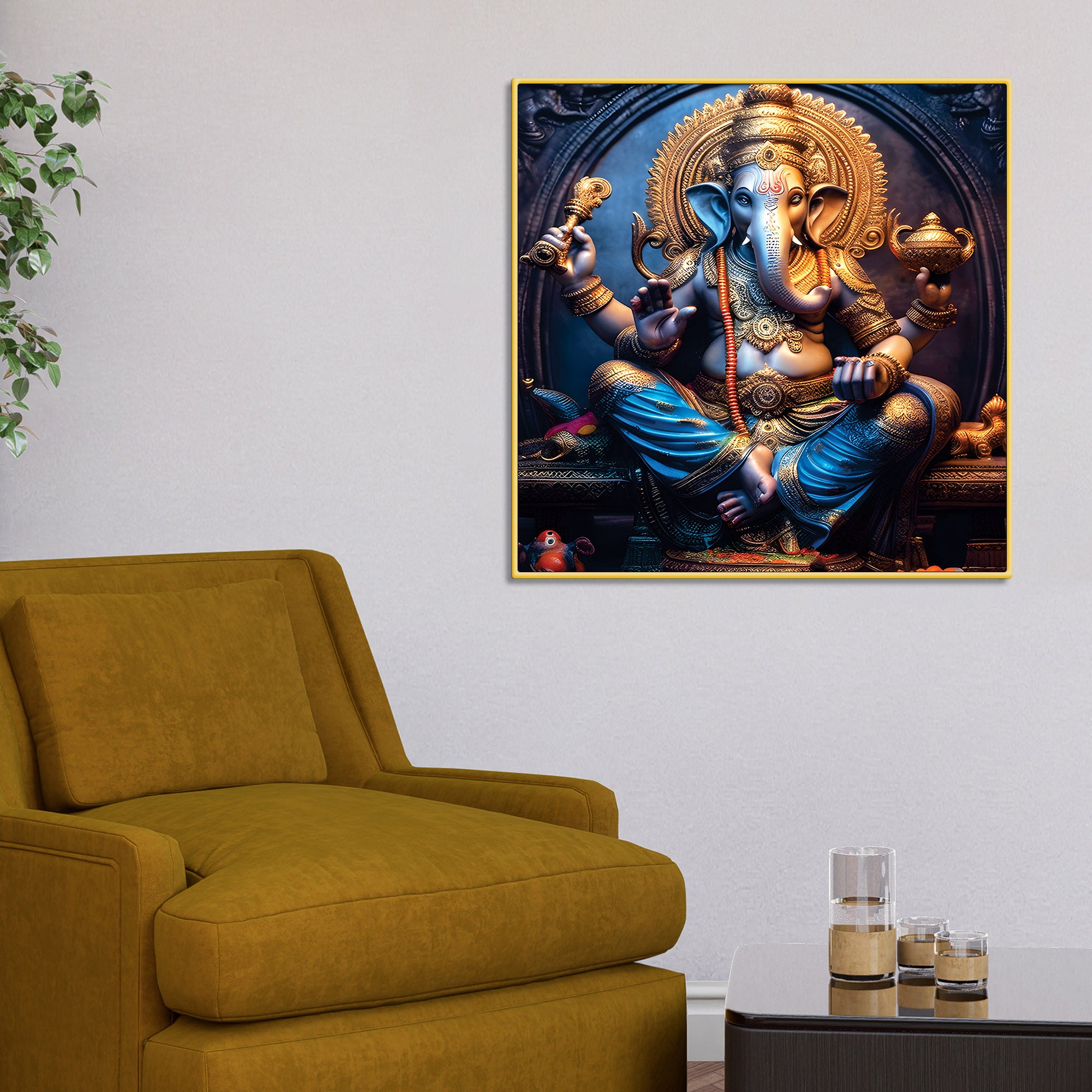 Premium Ganpati Bappa Wall Painting