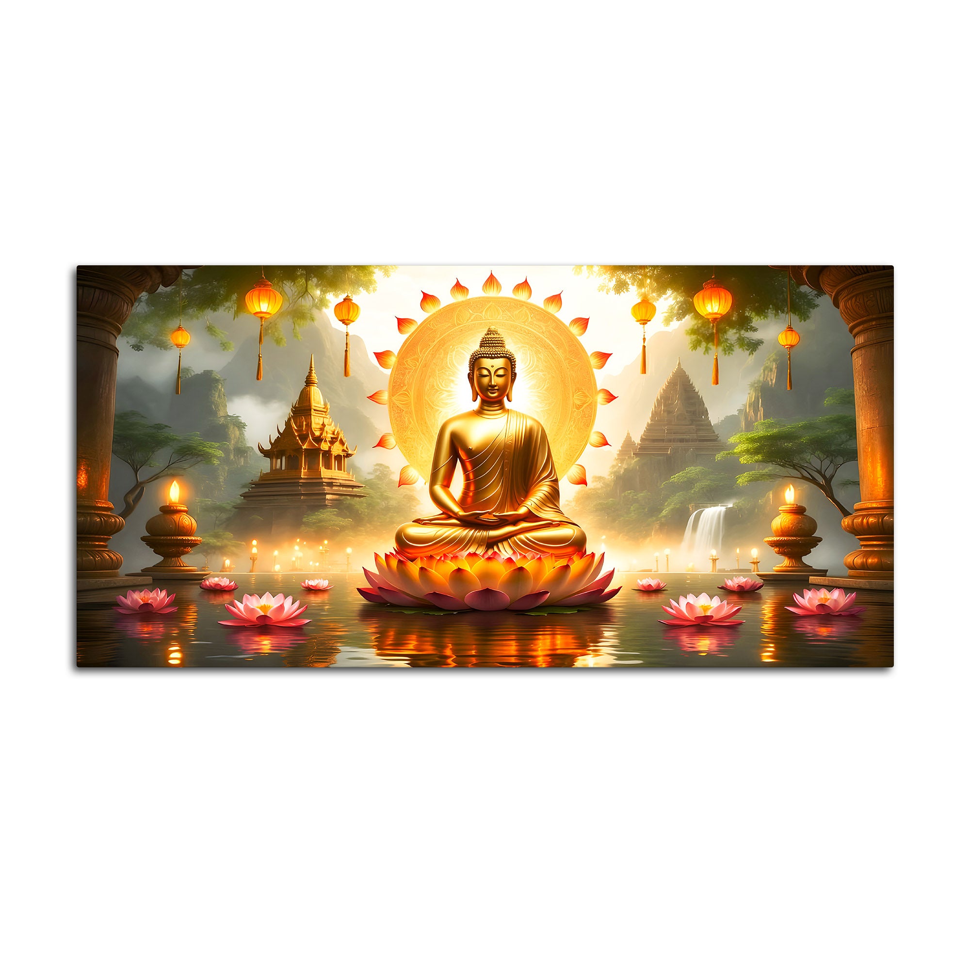 Premium Gautam Buddha Canvas Painting for Spiritual Décor
