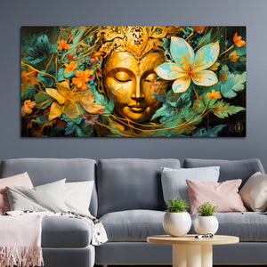 Premium Gautam Buddha Wall Painting for Living Room & Office