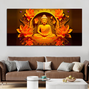 Premium Gautam Buddha Wall Painting for Spiritual Home Decoration
