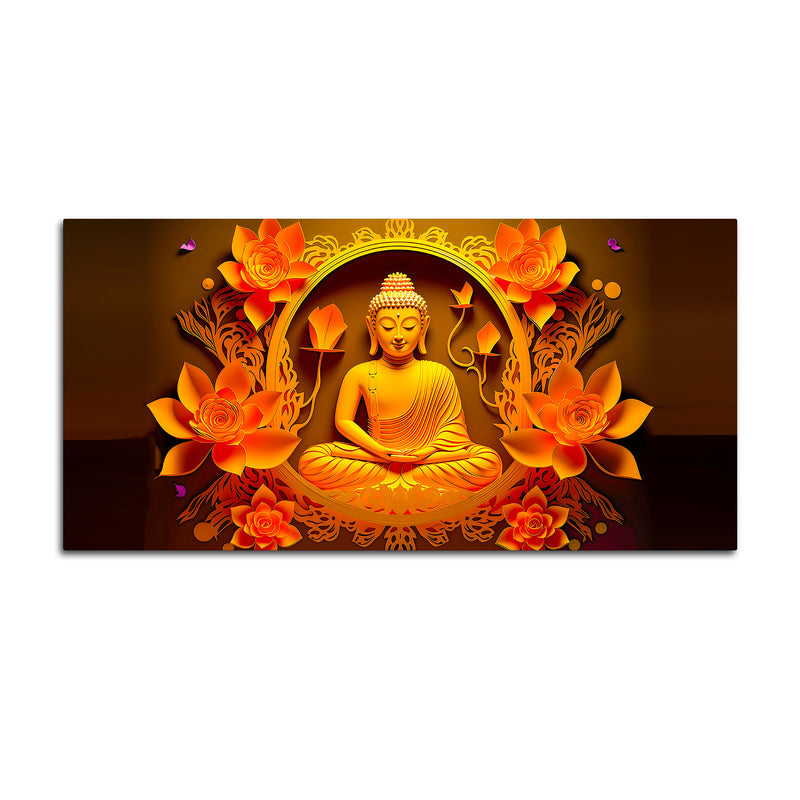 Premium Gautam Buddha Wall Painting for Spiritual Home Decoration