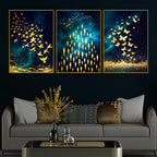 premium-golden-birds-butterflies-and-fish-trio-floating-frame-crystal-wall-painting-set-of-3