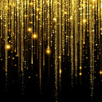 Premium Golden Falling Lights Crystal Glass Wall Painting