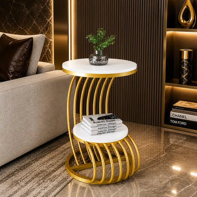 premium-golden-metal-side-table-with-storage-shelf
