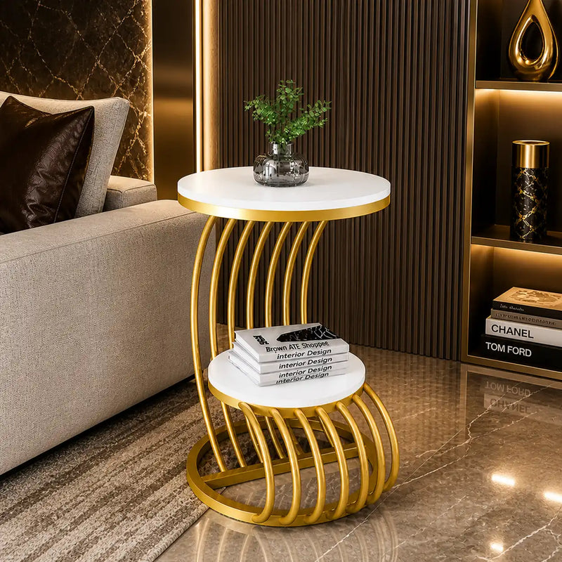 premium-golden-metal-side-table-with-storage-shelf