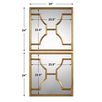 Premium Golden Square Shape Artistic Mirror
