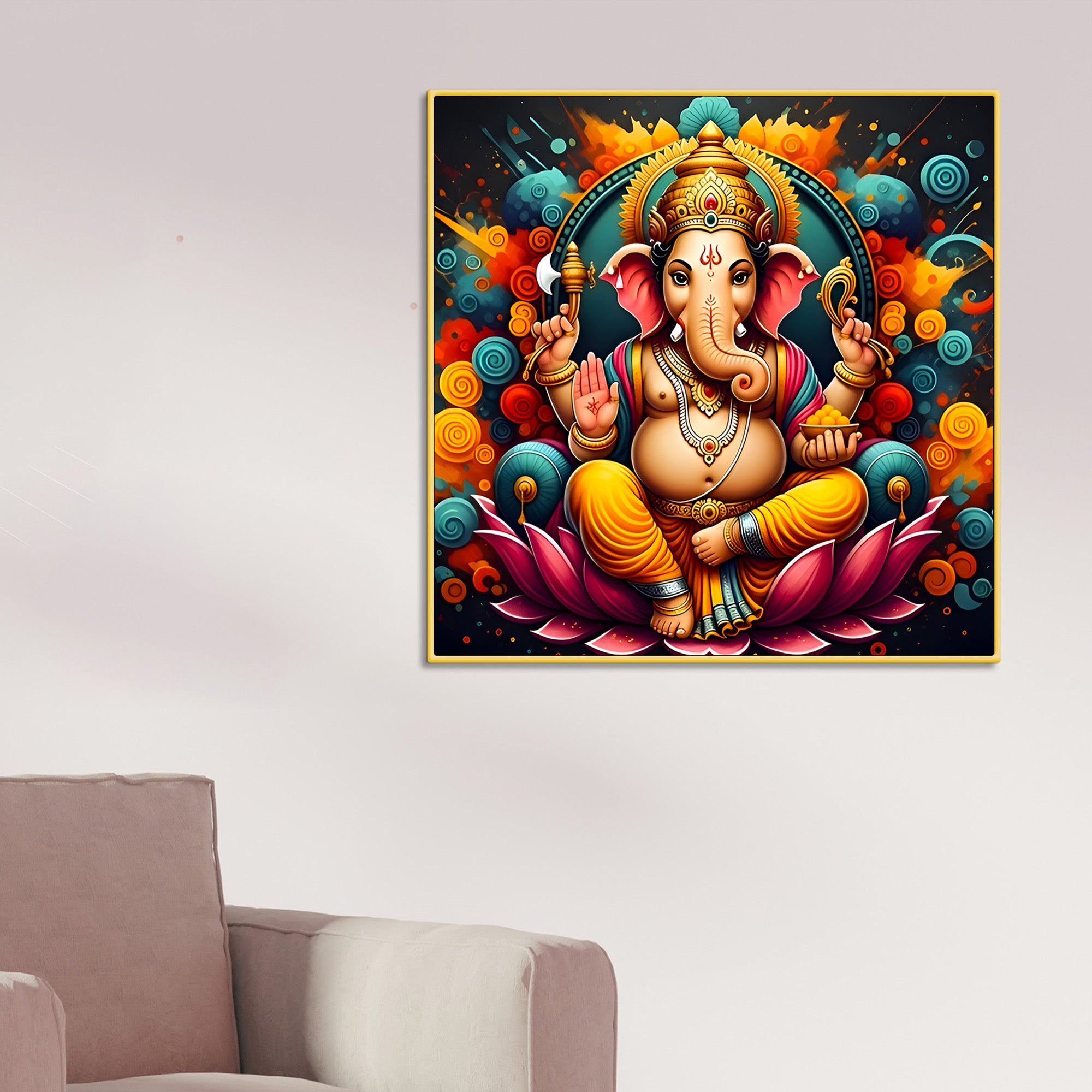 Premium Hindu God Ganesh Ji Painting for Home