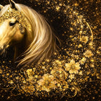 Premium Horse Artwork Crystal Glass Modern Painting