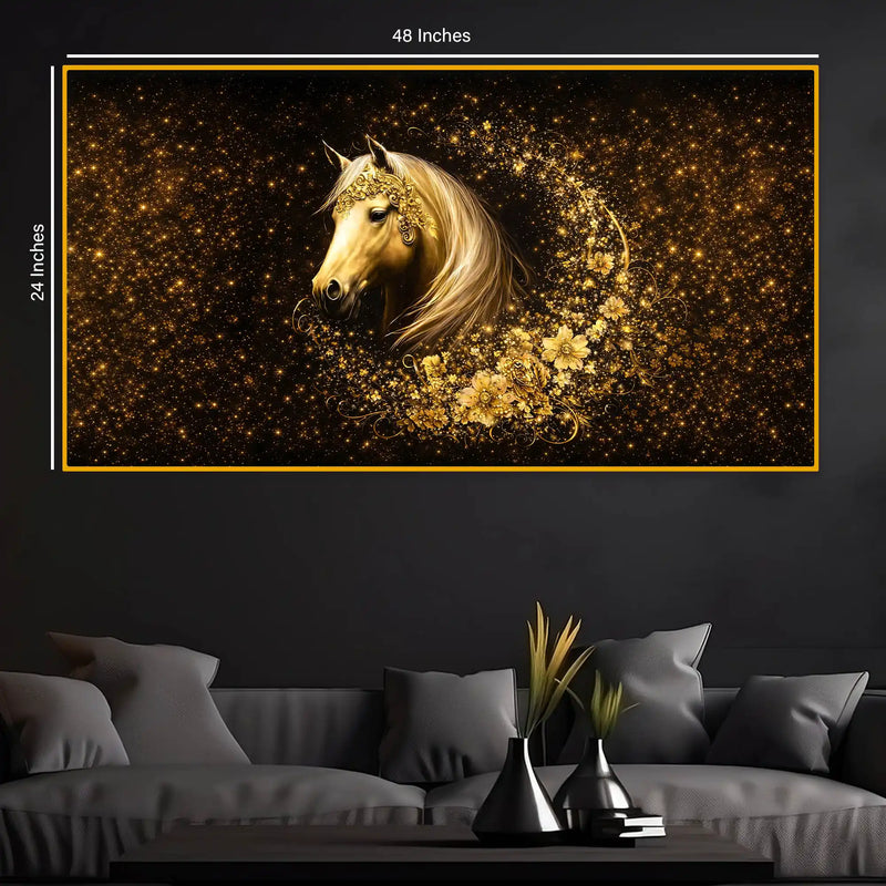 Premium Horse Artwork Crystal Glass Modern Painting