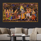 Premium Krishna Raas Leela Crystal Glass Wall Painting