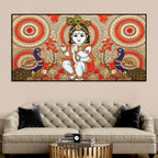 Premium Laddu Gopal Krishna Painting for Spiritual Home