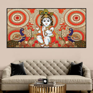 Premium Laddu Gopal Krishna Painting for Spiritual Home