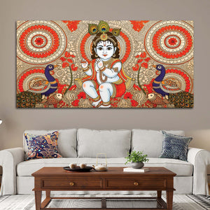 Premium Laddu Gopal Krishna Painting for Spiritual Home