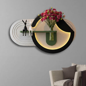 Premium LED Wall Décor with Floral Stand