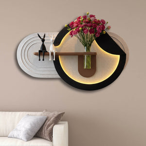 Premium LED Wall Décor with Floral Stand