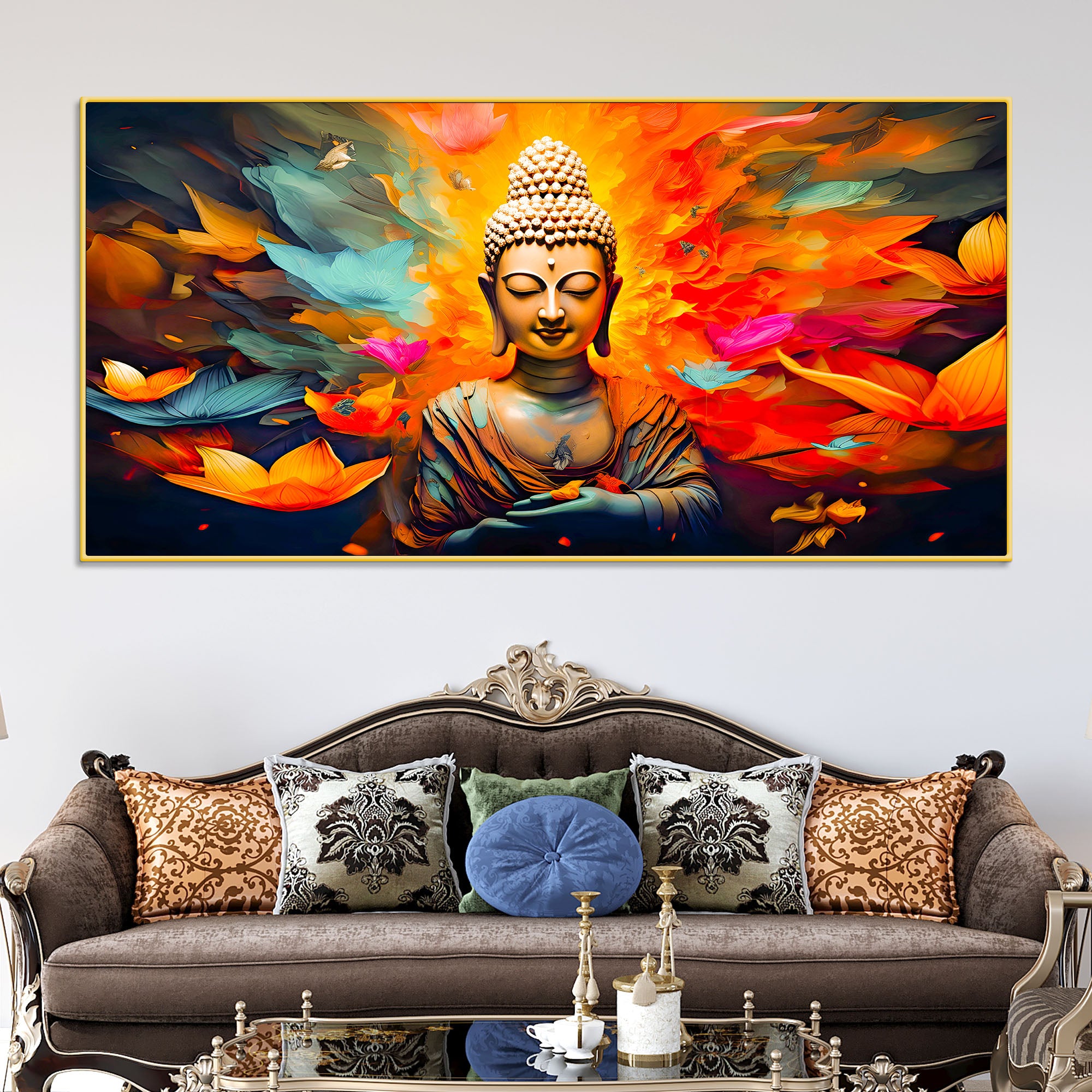 Premium Living Room Buddha Wall Painting for Modern Décor