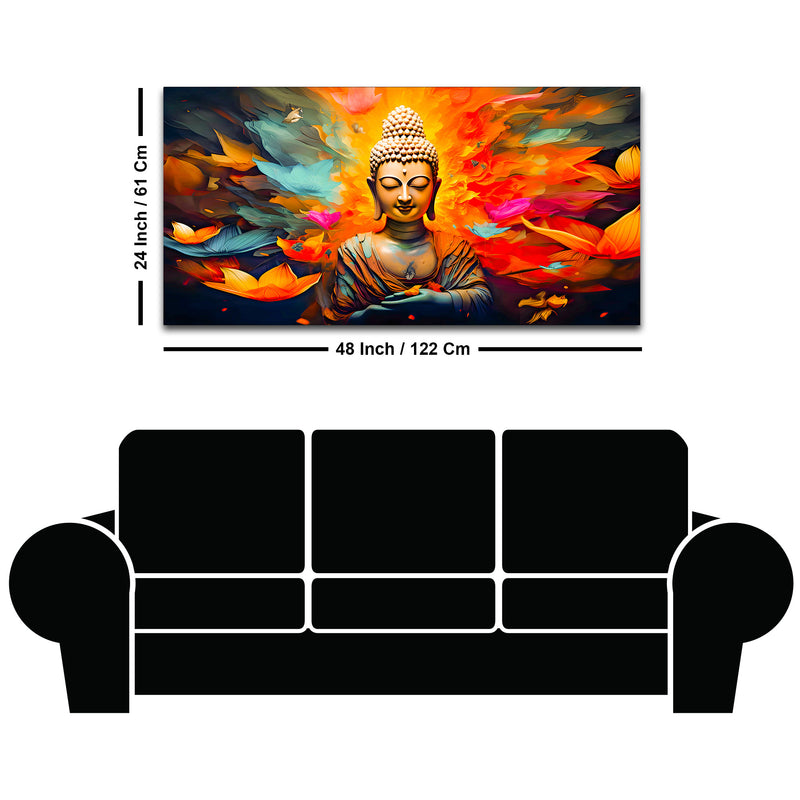 Premium Living Room Buddha Wall Painting for Modern Décor